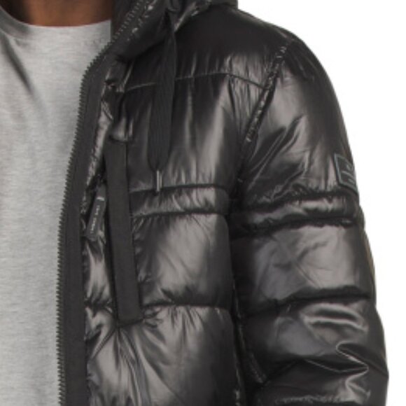 NEW ANDREW MARC Gotham Puffer Jacket With Removable Hood black for men 1025 8m4 - Picture 3 of 5
